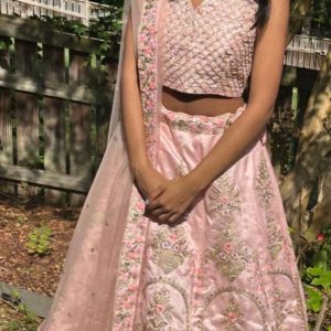 Pastel Pink Heavy Gotapatti Zari Designer Lehenga Choli Set