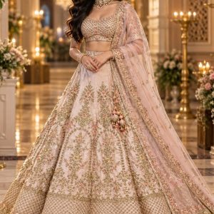 Pastel Pink Heavy Gotapatti Zari Designer Lehenga Choli Set